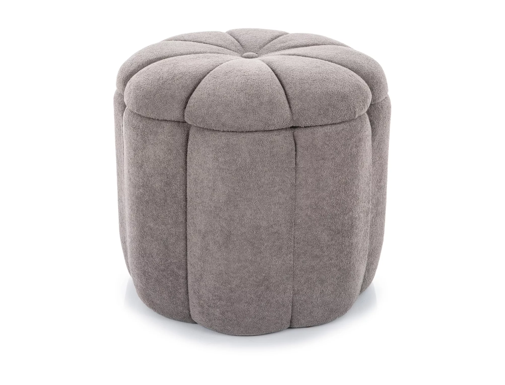 Šedý taburet TUP s úložným prostorem 45x45 cm