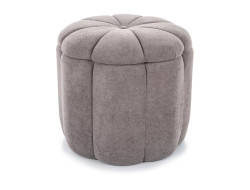 Šedý taburet TUP s úložným prostorem 45x45 cm