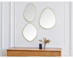 Set nástěnných zrcadel (3 ks) Viola, zlaté