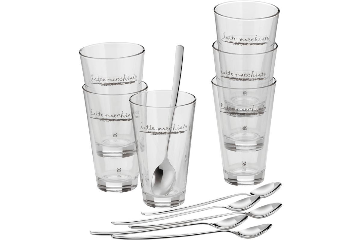 Set skleniček na Latte Macchiato WMF Clever & More 6 ks + lžičky 996269999