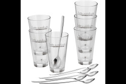 Set skleniček na Latte Macchiato WMF Clever & More 6 ks + lžičky 996269999