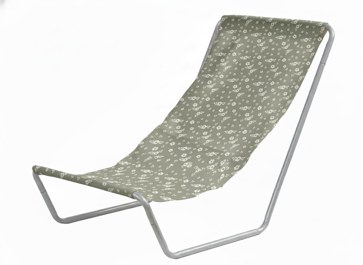 Skládací plážové lehátko SAND FLOWERS, zelené