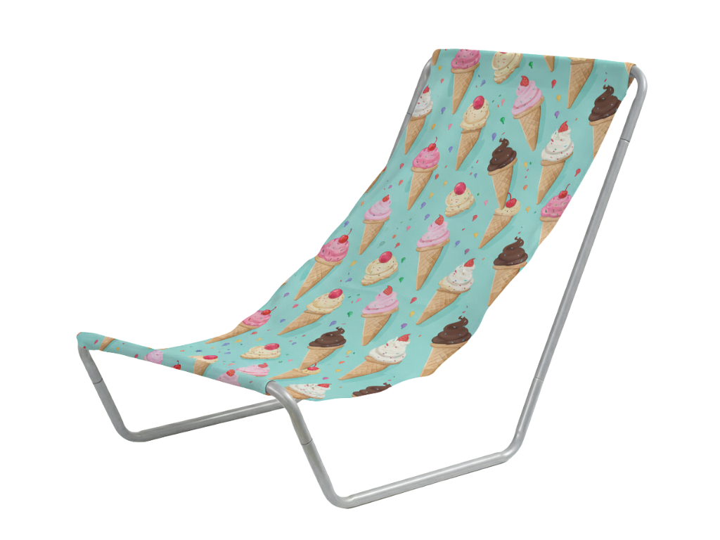 Skládací plážové lehátko SAND ICE CREAM, barevné