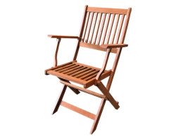 Skládací zahradní křeslo Bogo, tropické dřevo