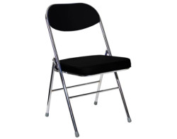 Skládací židle Liana, černá ekokůže