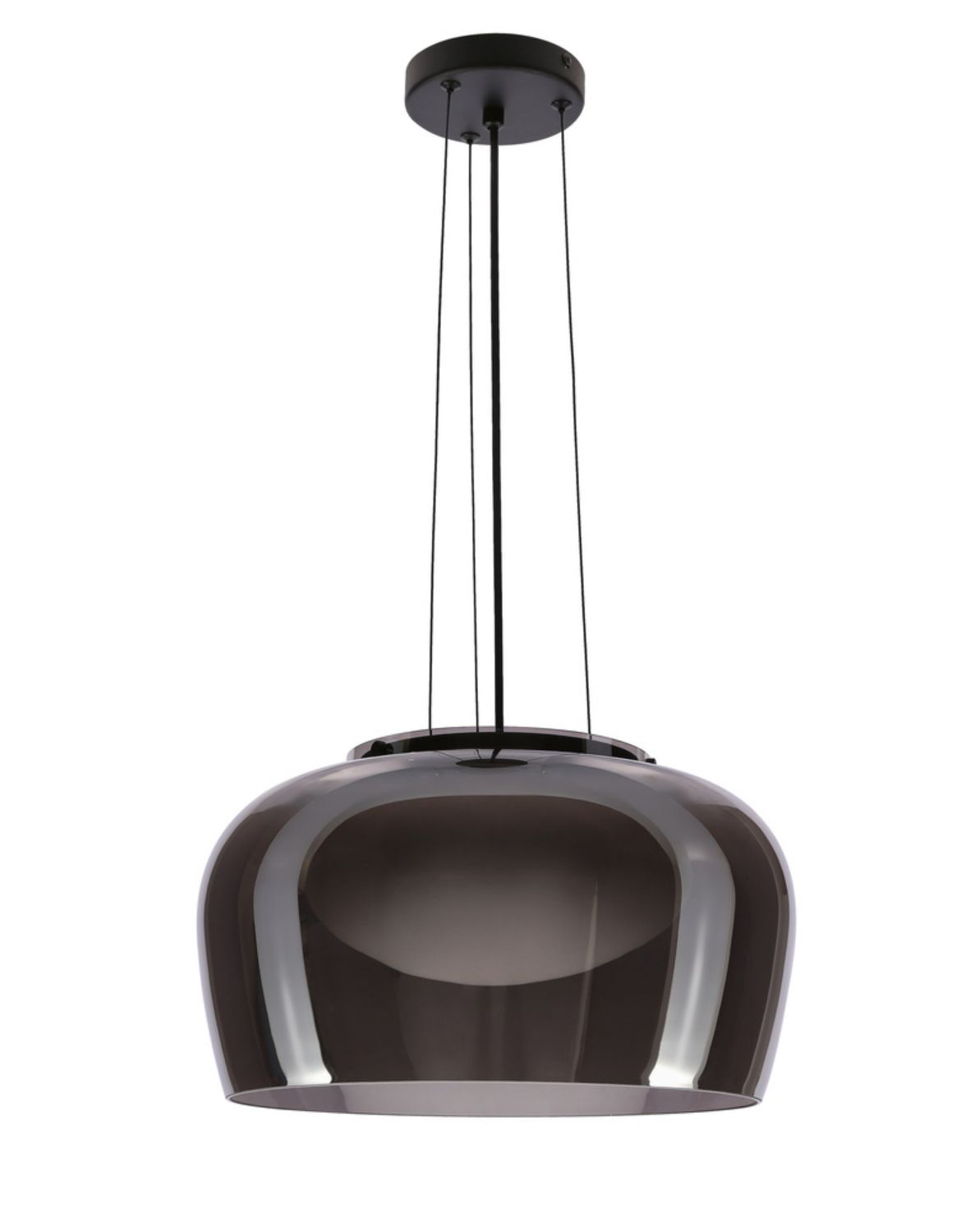 Skleněná lampa s kouřovým stínidlem Insieme 38