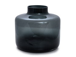 Skleněná váza SALT&PEPPER s kouřovým efektem 20x18 cm