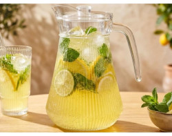 Skleněný džbán 1,5 l, žebrovaný