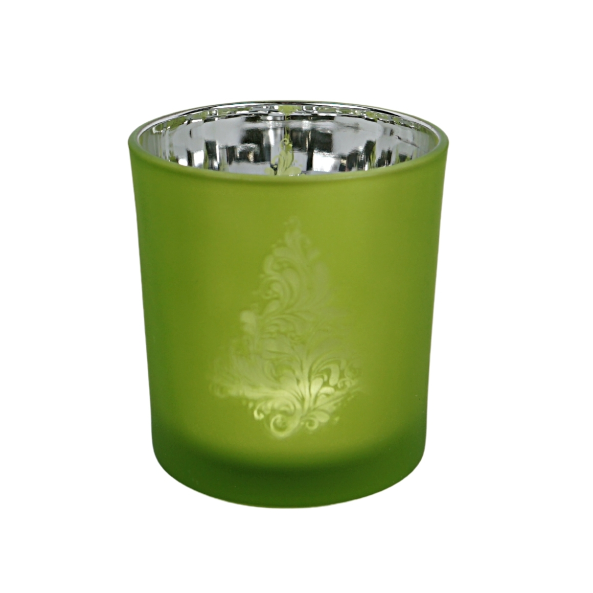 Skleněný svícen METALLIC GREEN 8 cm zelený