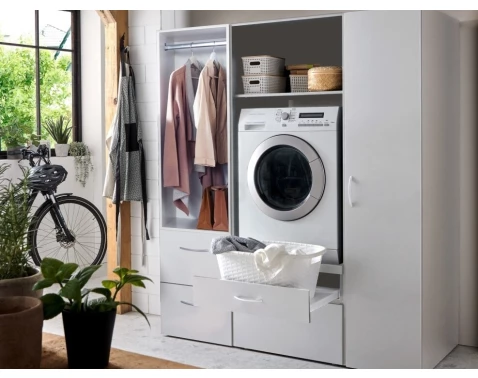 Skříň na pračku Multiraum, 70 cm, bílá