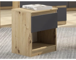 Skříňka/noční stolek Carlos 40 cm, dub artisan/grafit