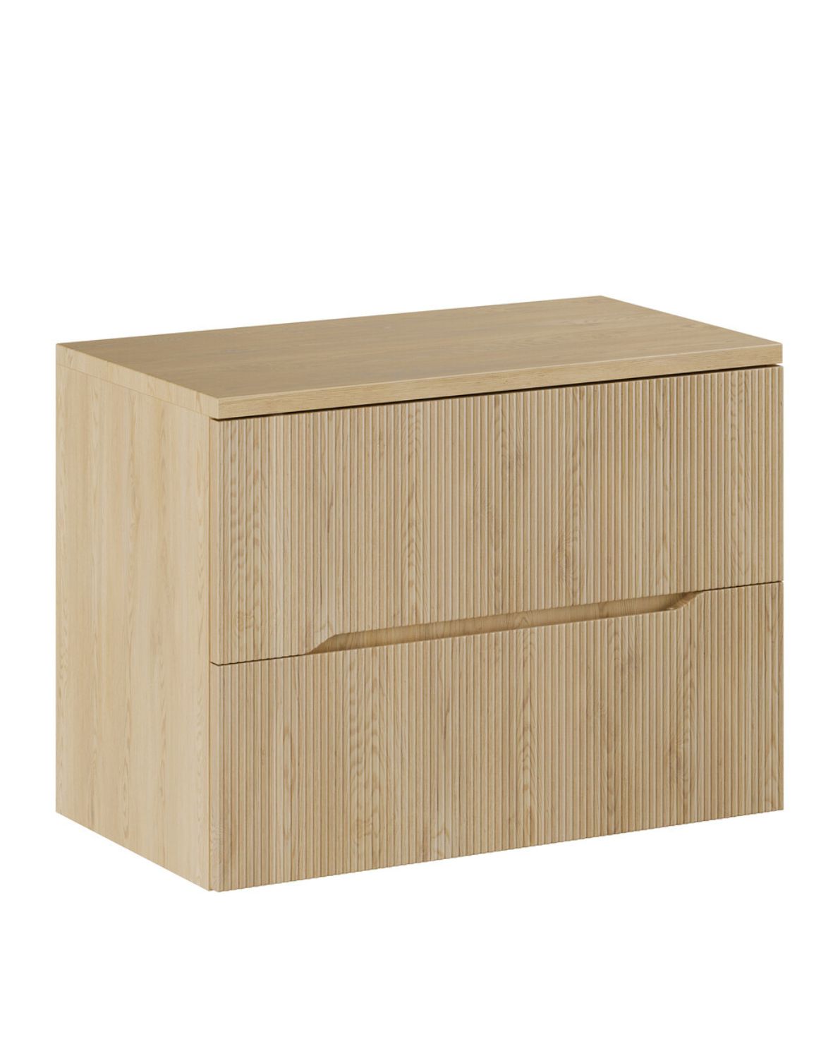 Skříňka pod umyvadlo 80 cm s drážkováním – dub Nordic (set-nc b cremona 80cm)