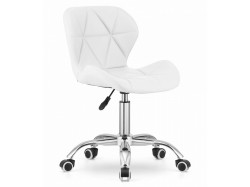 Sněhově bílé kancelářské křeslo AVOLA VELVET