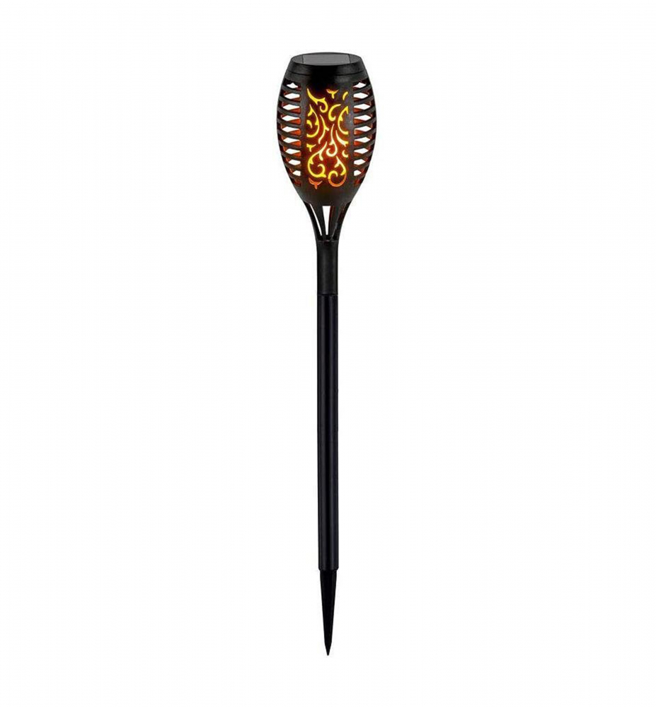 Solární lampa FLAME, černá