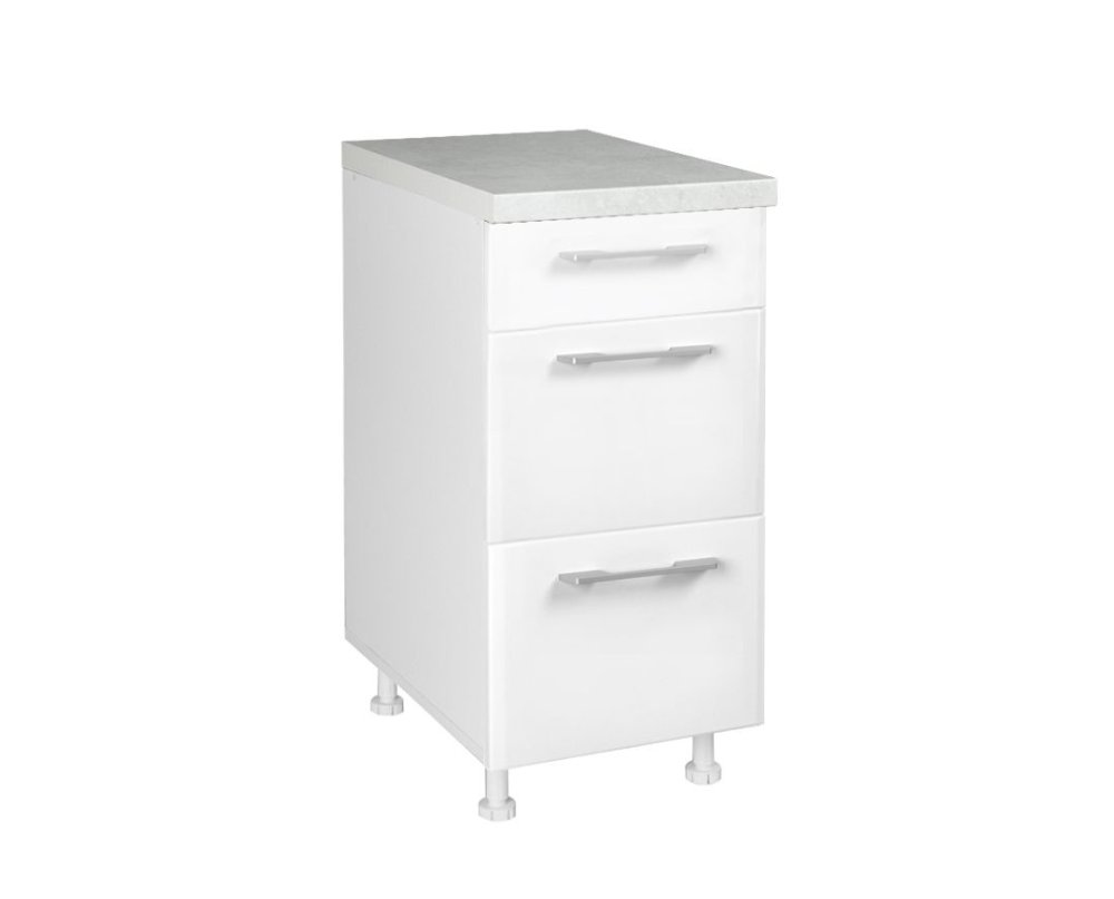 Spodní skříňka IN MDF D40 3F B - bílá lesk
