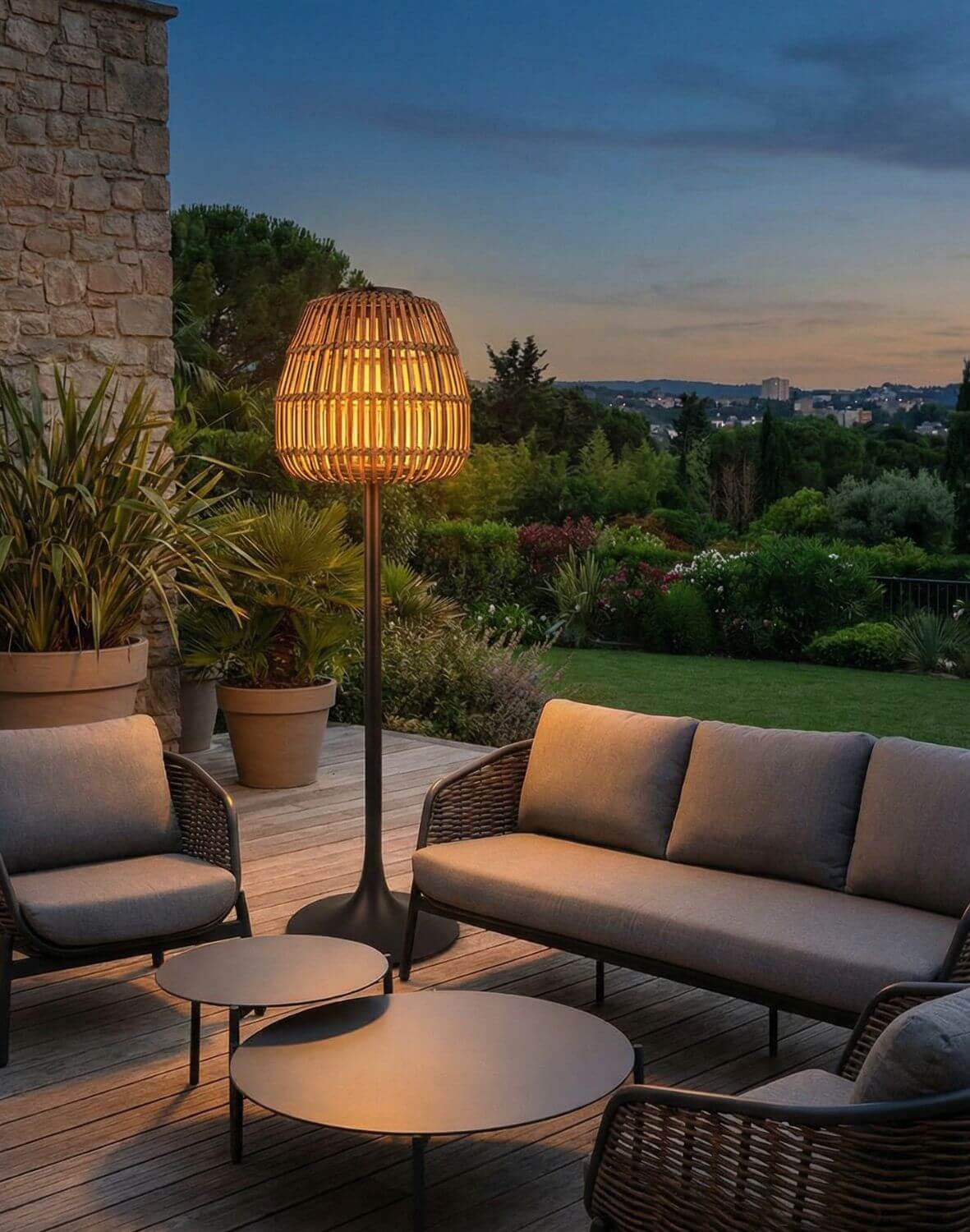 Stojací zahradní solární lampa Borneo