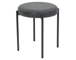 Stolička Sammy, antracitová látka ve vintage optice kůže