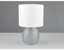 Stolní lampa Vela, šedé sklo