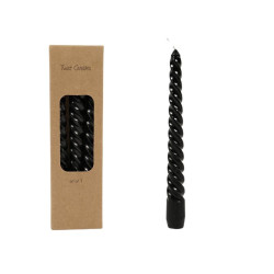 Stolní svíčky SPIRAL sada 3ks, černá