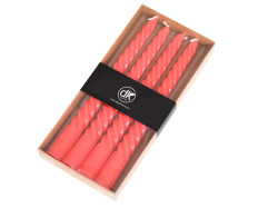 Stolní svíčky TWIST sada 4ks, červená