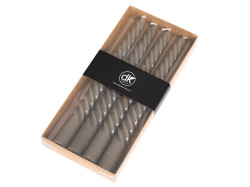 Stolní svíčky TWIST sada 4ks, hnědá