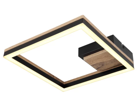 Stropní LED osvětlení Beatrix 27 cm, kov/dřevo