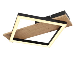 Stropní LED osvětlení Beatrix 33 cm, kov/dřevo