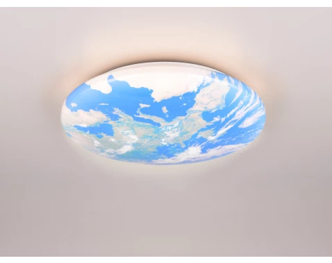 Stropní LED osvětlení Terra 37 cm, motiv Země