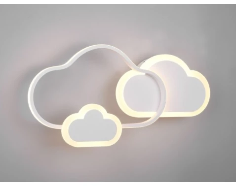 Stropní LED osvětlení tvar mraky, bílé