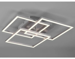 Stropní/nástěnné LED osvětlení Mobile, matný nikl, hranaté