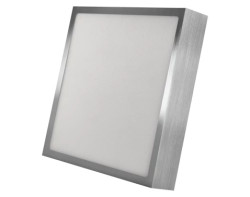 Stropní/nástěnné LED osvětlení Nexxo 22,5x22,5 cm, broušený nikl, hranaté