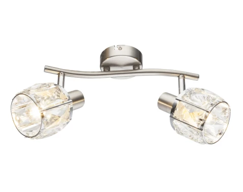 Stropní osvětlení Kris 28 cm, skleněný křišťál, 2 svítidla