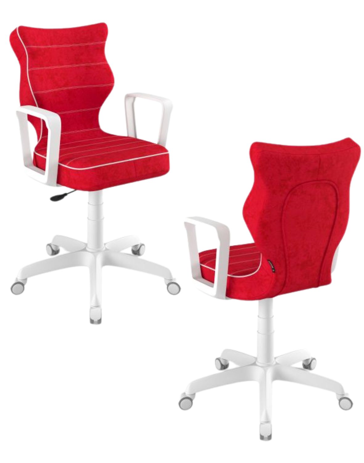 Studentská otočná židle Entelo Norm, bílá (výška 159–188 cm)