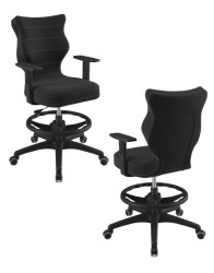 Studentská židle Duo s podnožkou, černá podstava, pro výšku 159-188 cm, velikost 6 WK+P