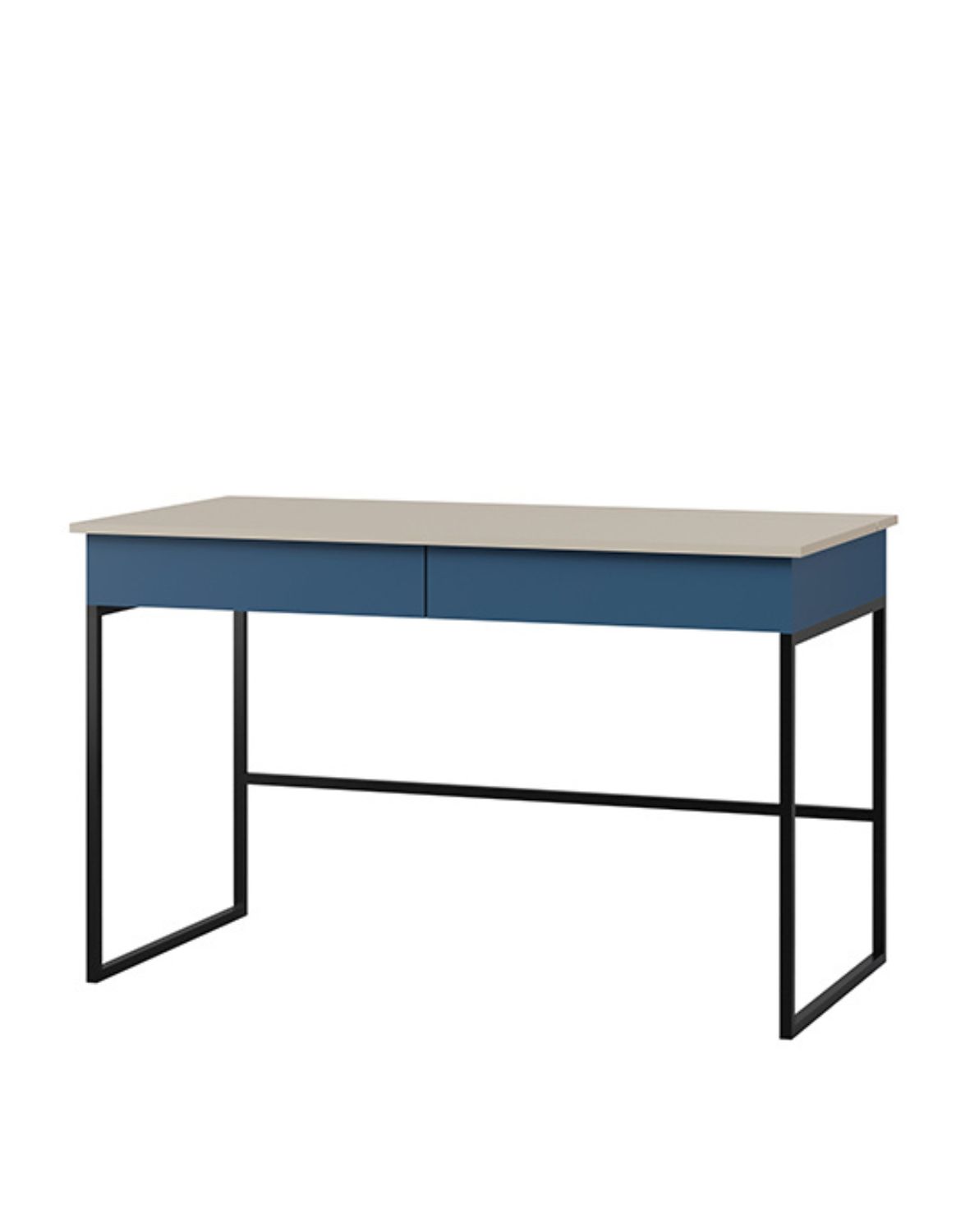 Studentský psací stůl se zásuvkami 125 cm (Lorin 10 kašmír/modrá)