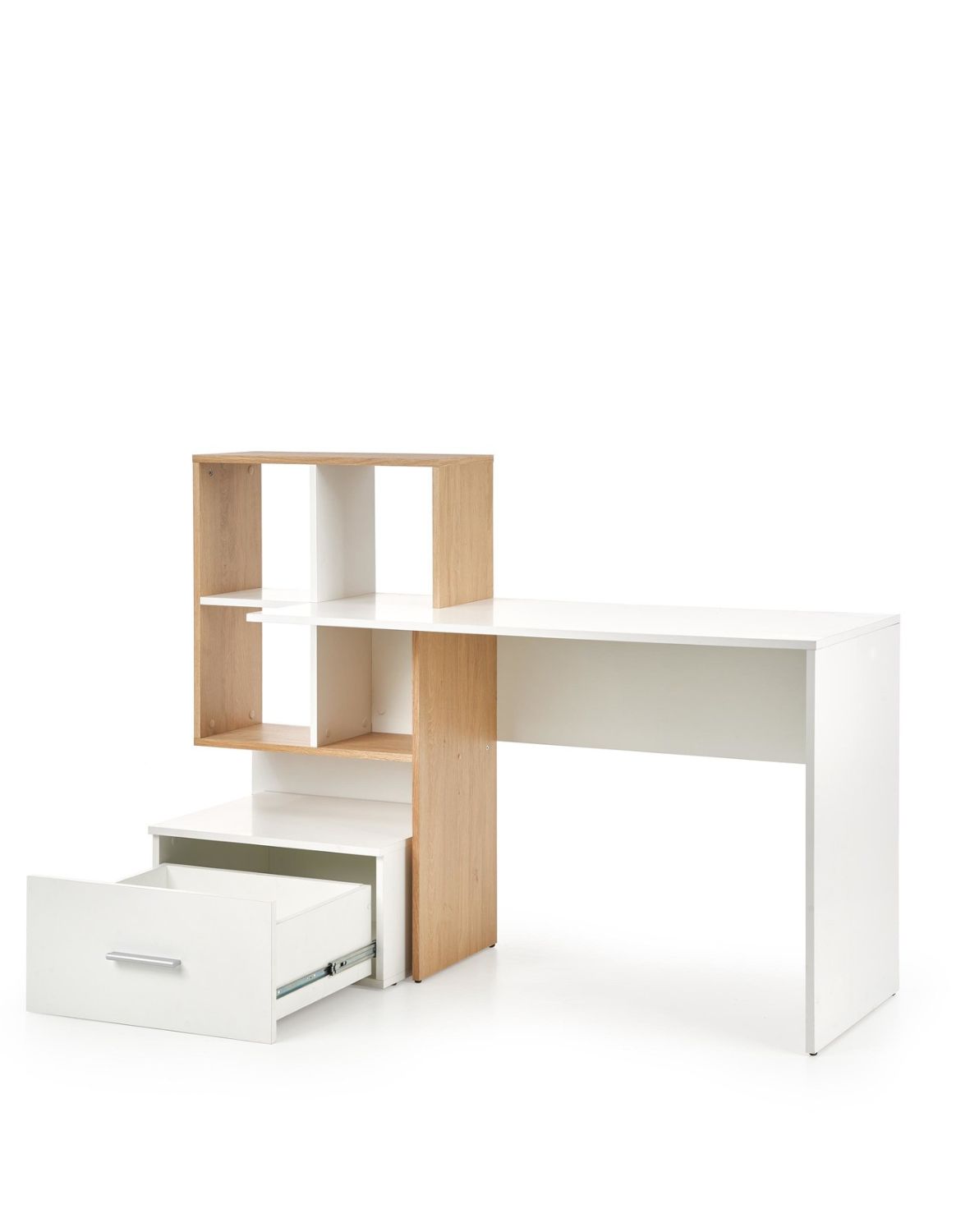 Studentský psací stůl se zásuvkou Grosso, zlatý dub/bílá