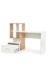 Studentský psací stůl se zásuvkou Grosso, zlatý dub/bílá