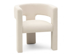 Světle béžové designové křeslo ALPAH E