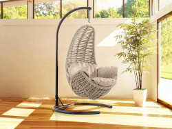 Světle hnědé závěsné křeslo NIRAN