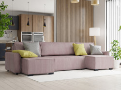 Světle růžová sedací souprava do U SMART