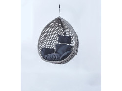 Světle šedé závěsné křeslo TROPIKAL bez stojanu