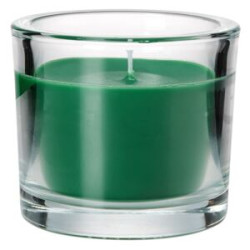 Svíčka ve skle MINNESOTA GREEN 9 cm tmavě zelená