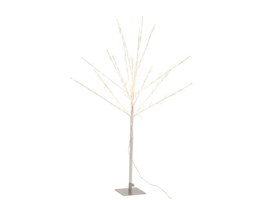 Svítící vánoční stromek SILVER GLOW 56×56×100 cm, stříbrný