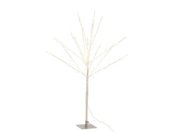Svítící vánoční stromek SILVER GLOW 56×56×100 cm, stříbrný