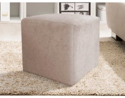 Taburet Bali, 40x40 cm, šedo-béžová taupe látka