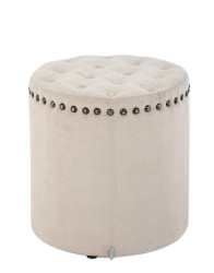 Taburet Omi, knoflíky a ozdobné cvočky