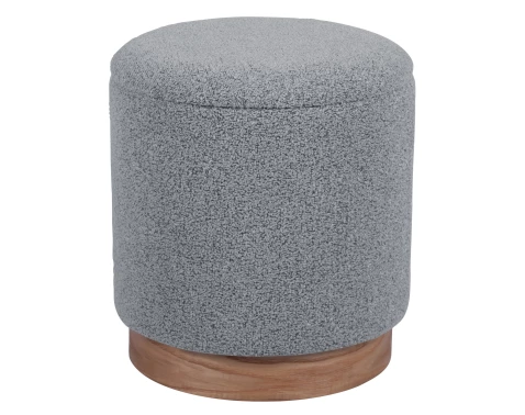 Taburet s úložným prostorem Ingrid, světle šedá strukturovaná látka