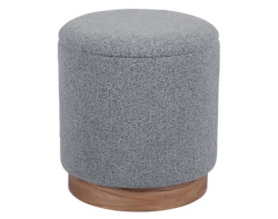 Taburet s úložným prostorem Ingrid, světle šedá strukturovaná látka