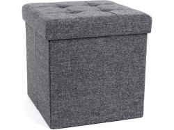 Taburet s úložným prostorem LAFINA 38x38 cm, šedý