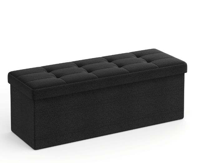 Taburet s úložným prostorem OTTOMAN 110x38 cm, černý